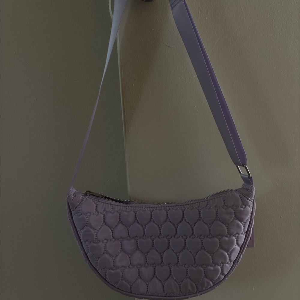 Elegant Purple Quilted Shoulder Bag